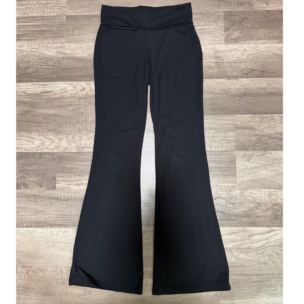 H&M Girls Black Flare Leggings Flare Yoga Pants Size 8